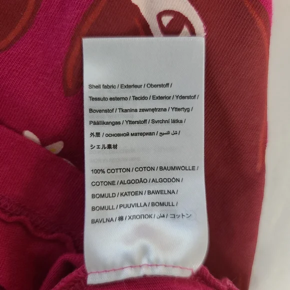 FARM Rio Pink Parrots A BRASILEIRA Cotton Graphic Tee Size XS - Picture 7 of 8